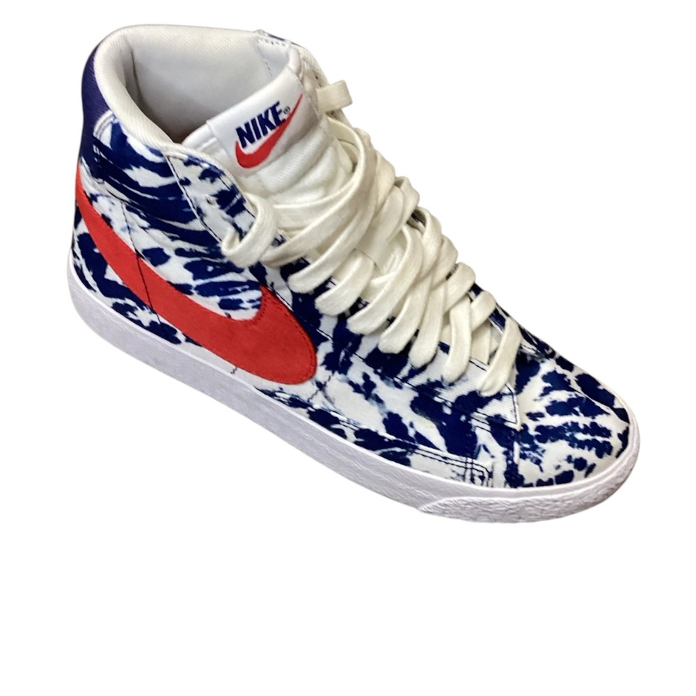 Nike Blue and Red High-Top Sneakers